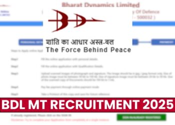 BDL MT Recruitment 2025 for 80 Posts, Eligibility Criteria, Apply Online, Last Date