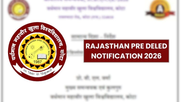 Rajasthan Pre DElEd Notification 2026, Exam Date, Eligibility Criteria, Apply Online